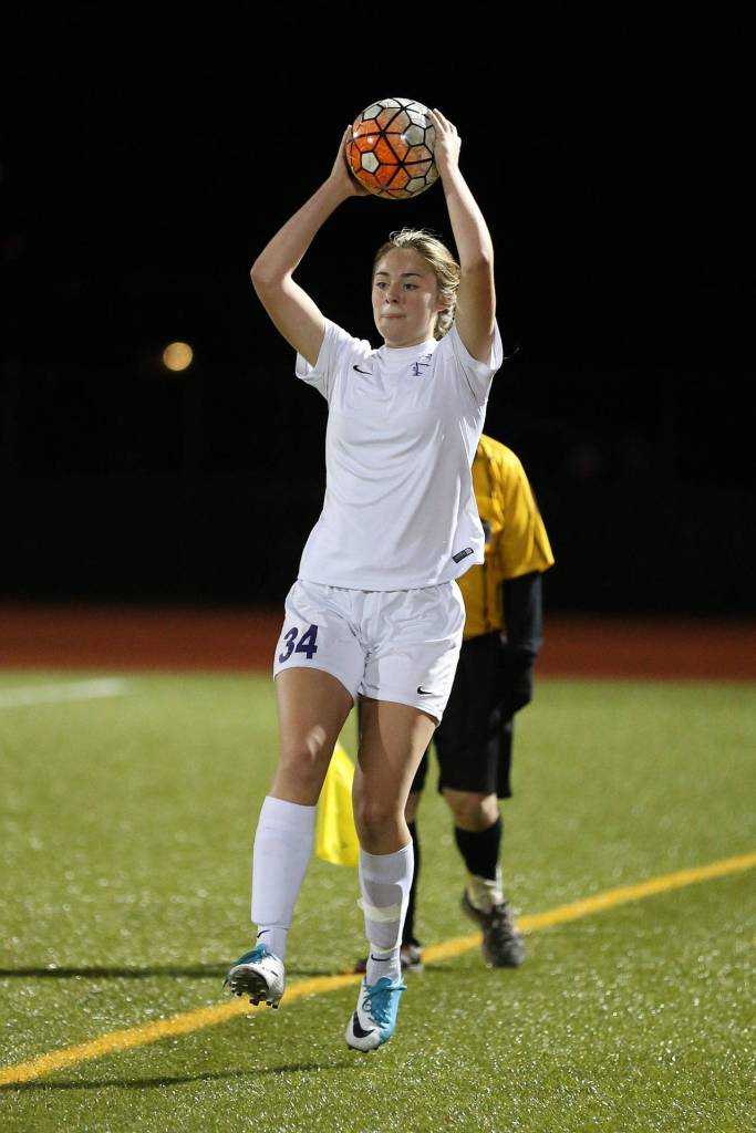 Chloe Wallace puts the ball into play Thursday.(Photo by John Fisken)