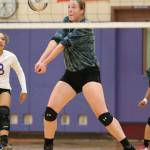 Hailee Blau passes for the Wildcats Thursday. (Photo by John Fisken)