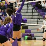 Kristina Tirado goes on the attack for Oak Harbor.(Photo by John Fisken)