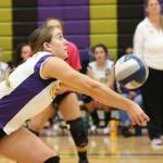 Samantha Hines gets the offense started with a pass.(Photo by John Fisken)