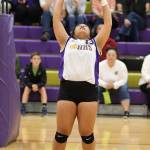 Andrea Ruben back sets in the win over Shorecrest Monday.(Photo by John Fisken)