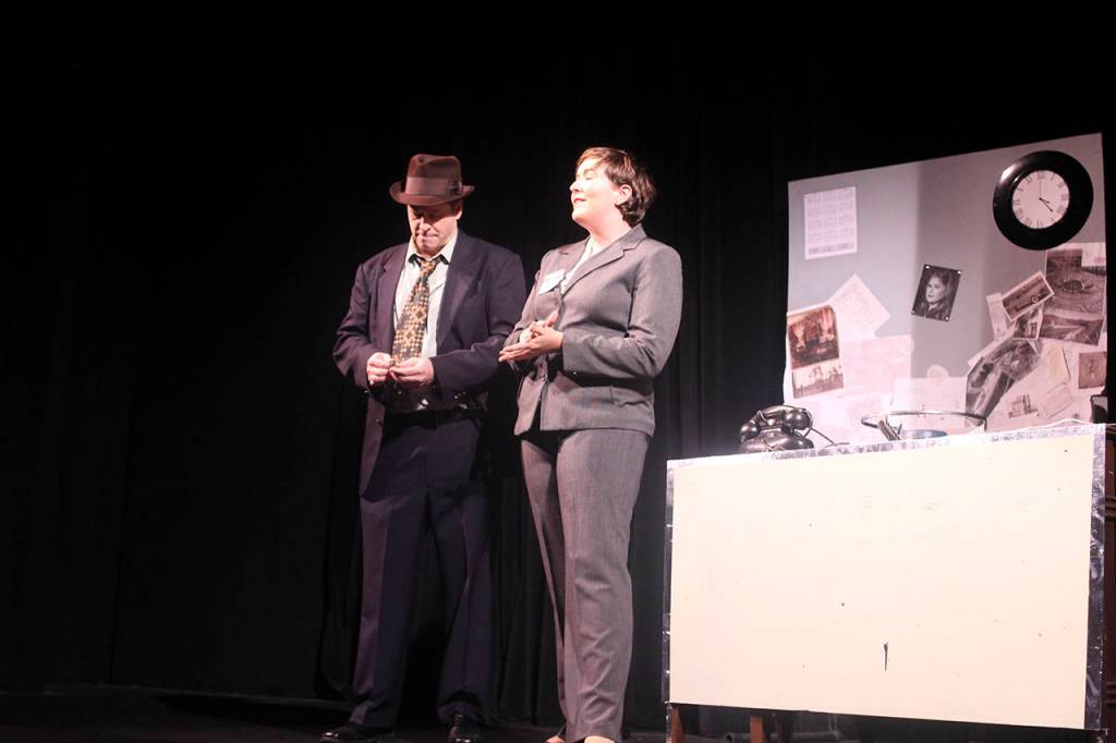 Emily Scheidel plays the character, Ida, in &ldquo;Kill Me, Deadly.&rdquo; She&rsquo;s a secretary but also a better sleuth than her boss, detective Charlie Nickels (Shawn Cain.) Directed by Christopher Scoggin.