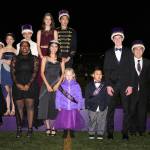 Oak Harbor High School&rsquo;s royal court: back row (left to right), Jada Matthews, Zachary Bauauie, Alyssa McLeod, Cameron Beck, Kelly Gruenwald and Kenzo Sturm; front row (left to right), Desirae Payne, Lenika Aguilar, Tori Showalter, Jojo Chargualaf, Gabe Salinger, John Bird and Levi Gonzales. Not pictured: Jana Williams.(Photo by John Fisken)