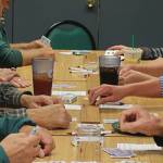 Cribbage club steadfastly deals the cards every Thursday night