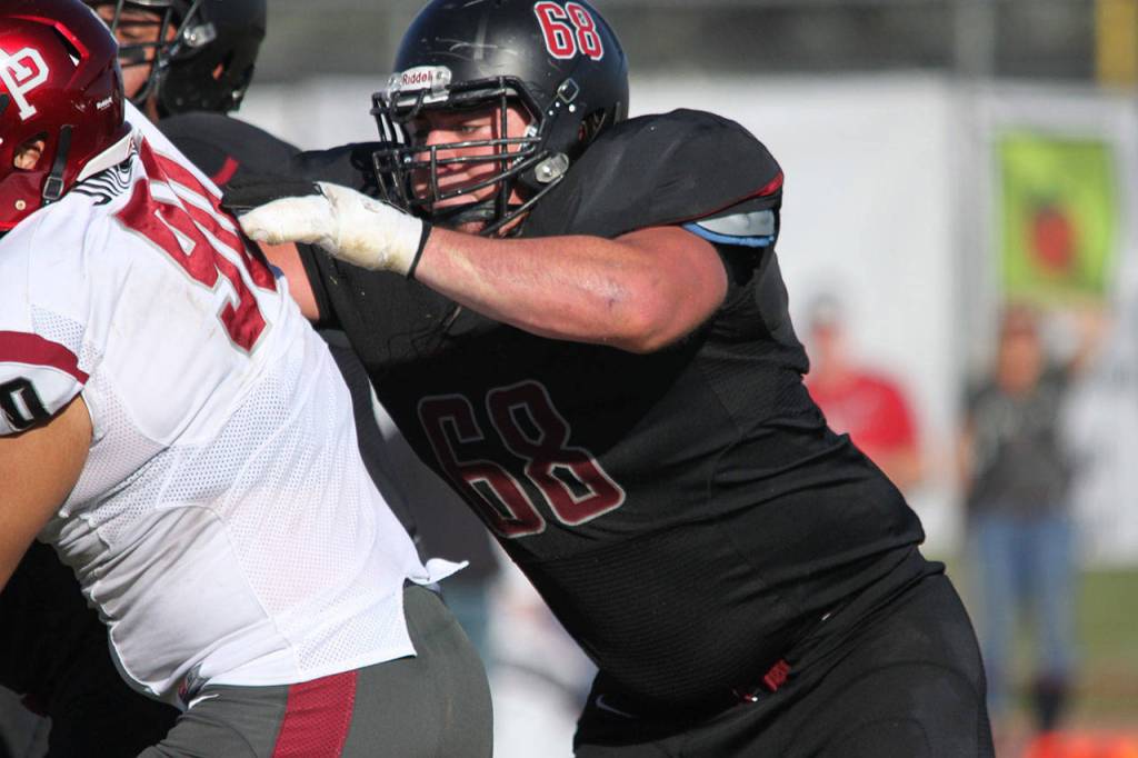 Coupeville graduate Nick Streubel was a first-team, All-GNAC guard for Central Washington University.(Photo courtesy of CWU Athletics)