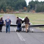 Pilot OK after tire blows during landing