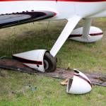 Pilot OK after tire blows during landing