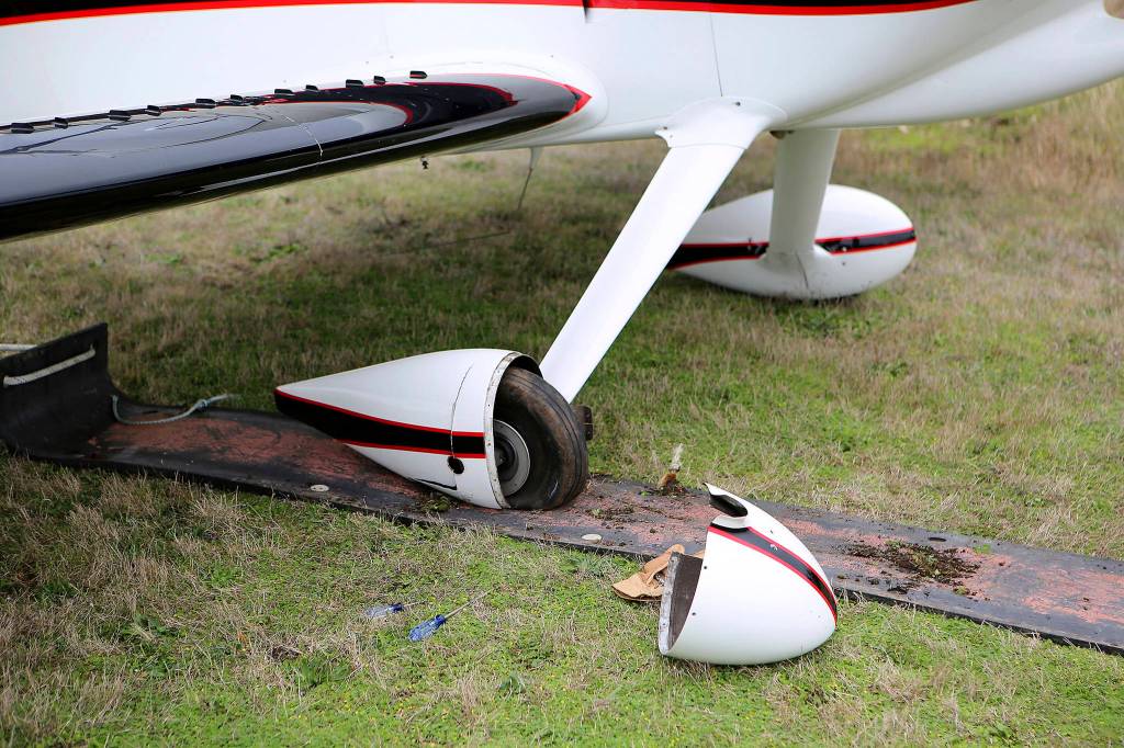 Pilot OK after tire blows during landing