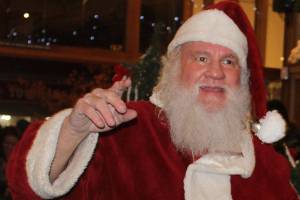 Santa Claus sitting awhile in Oak Harbor