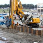 Photo provided                                Work at Oak Harbors sewage treatment plant in Windjammer Park involves digging in earth where remains of Native Americans were unearthed.