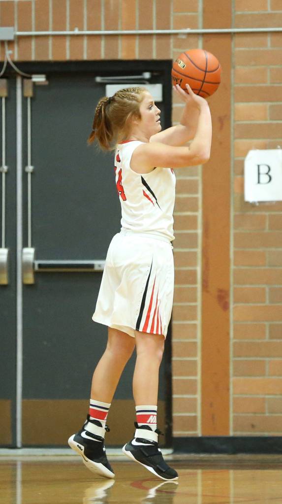 Coupevilles Ema Smith fires a shot for the Wolves.(Photo by John Fisken)