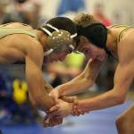 Caleb Fitzgerald battles in the third-place match at the Spud Walley Invitational.(Photo by John Fisken)
