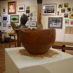 The exhibit showcases a range of mediums, including wood carving from Dexter Lewis. Lewis uses a chainsaw for his carving. Photos by Kyle Jensen/Whidbey News Group