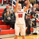 Avalon Renninger fires a shot for the Wolves.(Photo by John Fisken)