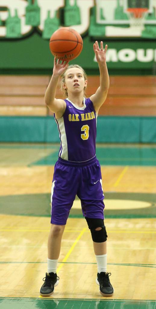 Miranda Wilson fires up a free throw Saturday.(Photo by John Fisken)