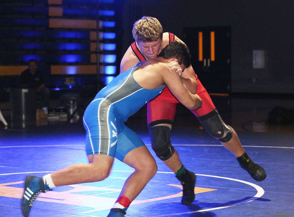 Michael Fisken, back, competes against a member of the Japanese National Junior team.(Photo by John Fisken)