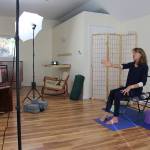 Renee Le Verrier is a certifed yoga instructor who was diagnosed with Parkinsons at age 43. Her class for people with movement disorders is streamed live and supported by the Northwest Parkinsons Foundation. Photo by Patricia Guthrie/Whidbey News-Times