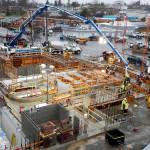 Photo courtesy of city of Oak Harbor                                Workers are building a new sewage treatment plant in downtown Oak Harbor.