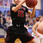 Joey Lippo rips down one of his 10 rebounds at Sultan Saturday.(Photo by John Fisken)