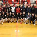 Those who are part of Coupeville basketball history join for a group shot.(Photo by John Fisken)