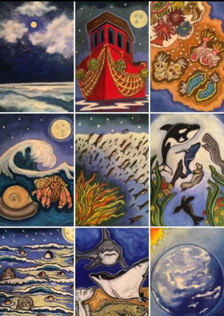 Susan Jensen drew creatures big and small and other sea world scenes for her book on global warming.