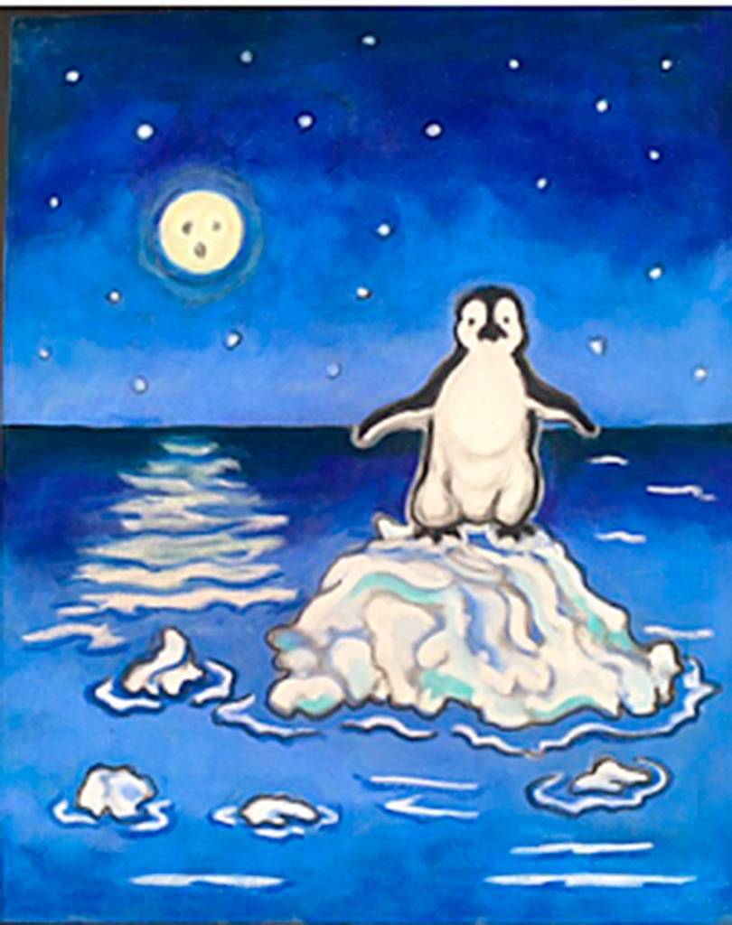 Pastel paintings that appear in Susan Jensens book, Island Solstice about global warming.