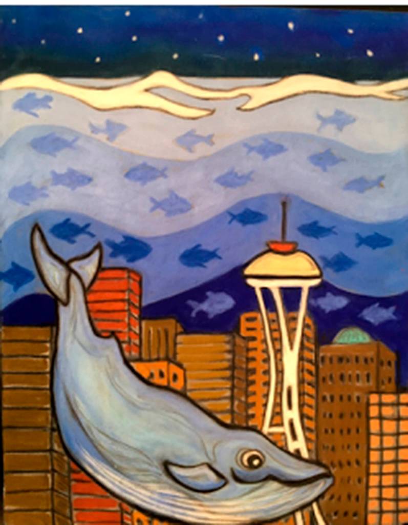A Seattle icon sinks in the childrens book, Island Solstice.