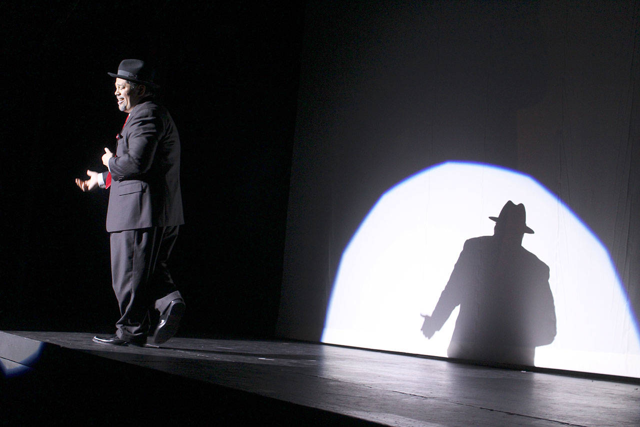 Karl Borja fills the spotlight of the big, boisterous scamming producer Max Bialystock with great flair in The Producers at Whidbey Playhouse.Photos by Patricia Guthrie/Whidbey News-Times