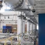 Photo by Jessie Stensland / Whidbey News-Times                                Brett Arvidson, project engineer, stands inside one of the buildings that makes up the sewage treatment plant being built in Oak Harbor.