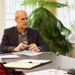 U.S. Rep. Rick Larsen listens during a roundtable discussion with officials from across Island County last Friday at the Economic Development Council. The meeting concluded his budget listening tour in which he discussed the potential impacts of President Trumps proposed 2019 budget. Photo by Laura Guido/Whidbey News-Times