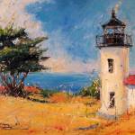 Dan Burroughs painting of Admiralty Lighthouse. Photo provided