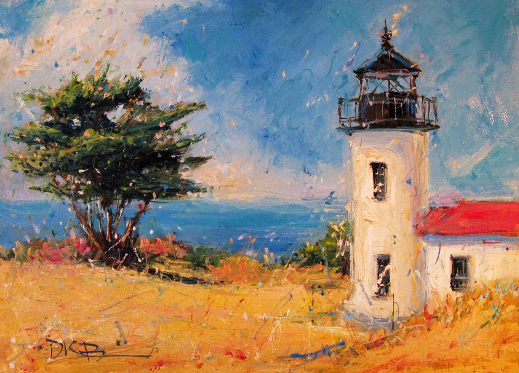 Dan Burroughs painting of Admiralty Lighthouse. Photo provided