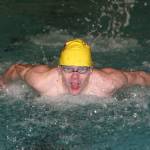 Oak Harbor High School swimmer Micah Franklin is one of the many local athletes who earned a varsity letter this winter season. (Photo by John Fisken)