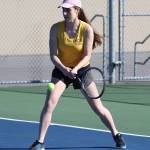 Taliah Black shoots a backhand against Edmonds-Woodway.(Photo by John Fisken)