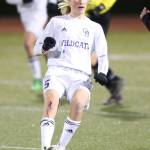 Mason Rhodes controls the ball for the Wildcats in Fridays match.(Photo by John Fisken)