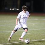 Andrew Eaton boots the ball for the Wildcats Tuesday.(Photo by John Fisken)