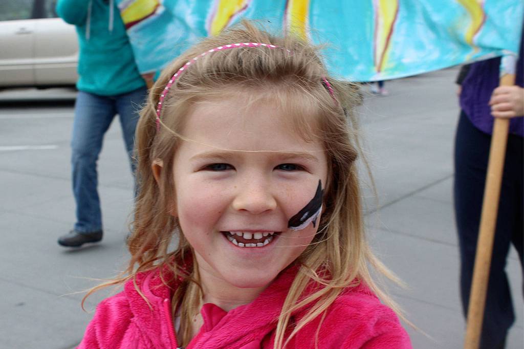 Marlen Melville traveled with her family from Wenatchee to take in her first whale celebration in Langley last year.