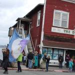 The tail of the big gray whale used in many parades comes to the whale bell park where a musical celebration takes place. The two-day festival includes childrens activities, educational presentations and a beach clean-up.