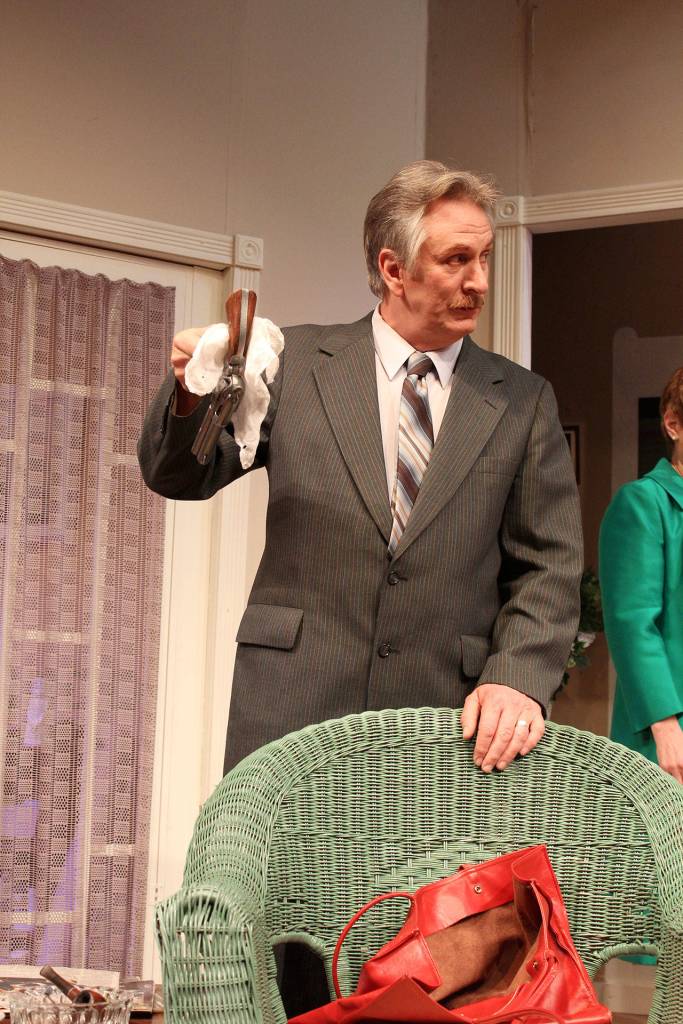 Its a mystery who killed one of the guests at the Angkatell home. Could it be the wife, the lover, the old friend, the former governor, the romantic rival, the butler, the maid, Miss Lucy or the girl next door? Detective Calhoun, played by Ben Honeycutt, is determined to find out.