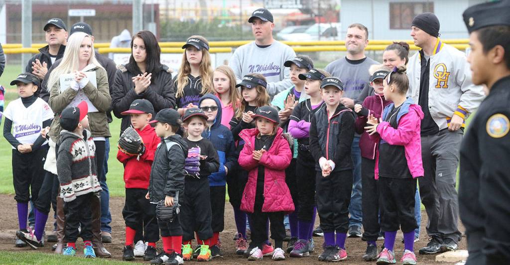 These Little Leaguers are dressed for another spring of North Whidbey Little League baseball.(Photo by John Fisken)