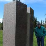 Hank Nelson frequently visited his sisters in New York City and designed this piece after the 9/11 attacks. I loved those two buildings, he said of the Twin Towers. I wanted to do a memorial. I kept it elegant and very simplistic. Cloudstone Sculpture Park is open free to the public April 21 and 22. Photos by Patricia Guthrie/Whidbey News Group