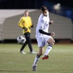 Diego Aranguri-Plummer looks to control the ball in Tuesdays match. (Photo by John Fisken)