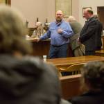Photo by Andy Bronson / The Herald)                                Former Island County corrections officer Mark Moffit cries as he apologizes to the family of Keaton Farris during sentencing at the Whatcom County Courthouse in Bellingham on Tuesday. Farris died of dehydration and malnutrition in the Island County Jail in 2015. Moffit and fellow former corrections officer David Lind were sentenced for forging their safety logs to make it seem like theyd been checking on Farris more often than they did.