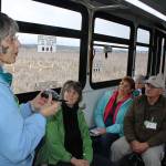 Bonnie Gretz, a volunteer with Langley Whale Center, begins her presentation about sea life aboard an Island Transit guided tour to Langleys whale festival April 14.