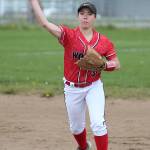 Coupeville shortstop Lauren Rose throws to first for an out.(Photo by John Fisken)