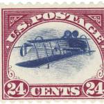 Inverted Jenny stamp provided by Ken Daugherty                                Image of stamp, courtesy of Ken Daugherty