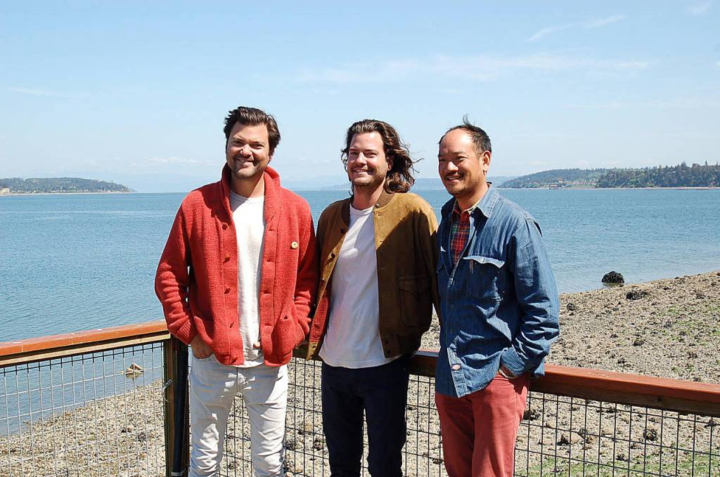 Photo by Rick Chapman                                Were obsessed with improving the waterfront and dock at the Captain Whidbey Inn say Matt French (left), Mike French and Eric Cheong.