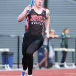 Jacob Smith helped Coupeville win the 4x400 and 4x100 relays in the district meet. (Photo by John Fisken)