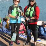 Coupevilles Pennie Rees, left, and Cathie Harrison will compete in the world dragon boat championships in July. (Photo by Jim Waller/Whidbey News-Times)