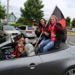 Coupeville High School seniors celebrate at the annual end-of-year parade